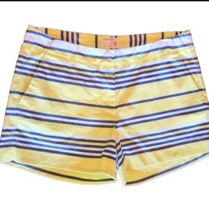 Crewcuts striped chino shorts Size 14 Colors citron navy and white